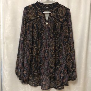 Women’s boho long sleeve flowy blouse